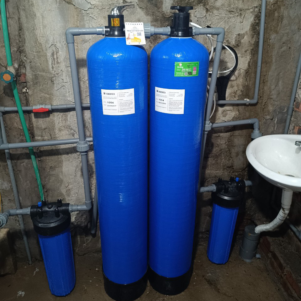 Bộ lọc tổng 4 cấp Nano Geyser - 2 cột 20 inch Béo - 2 cột Composite 1054 - LT_202C2