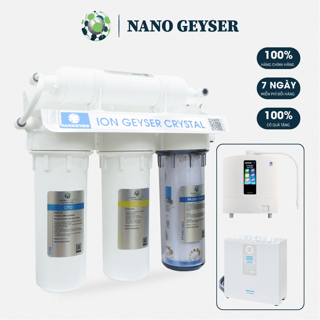 Bộ tiền xử lý cho máy Ion kiềm - Ion Geyser Crystal Nano Geyser
