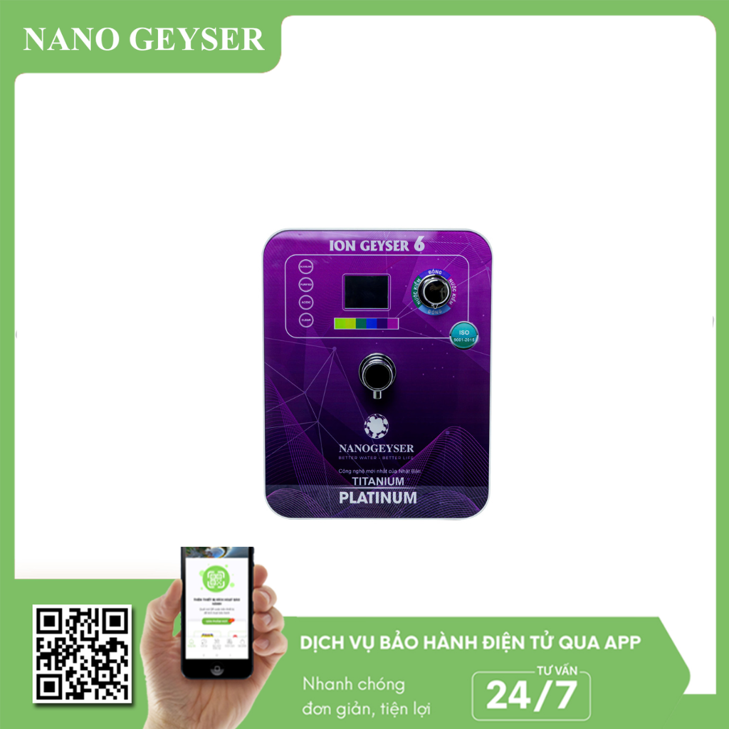 Máy điện giải ion kiềm Nano Geyser - ION GEYSER 6
